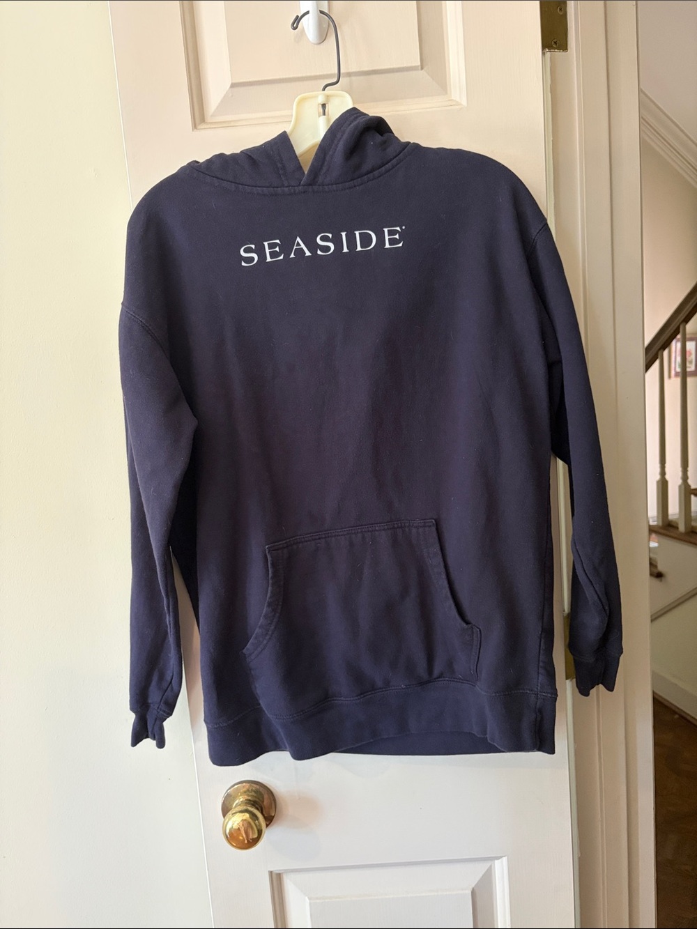 Seaside Navy Hoodie with Front Pocket